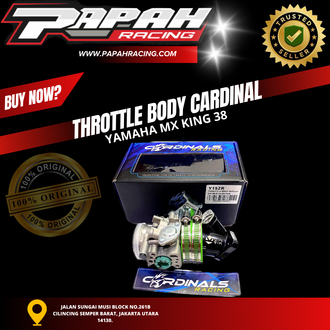 THROTTLE BODY YAMAHA MX KING CARDINAL 38